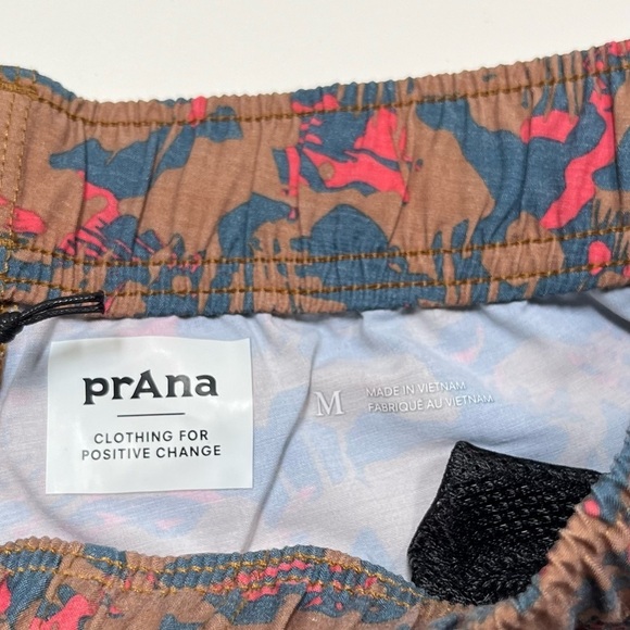 prAna Men's Medium Pull On Metric E-Waist Board 8" Stretch Shorts Fresca Camo - Picture 4 of 10